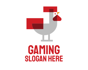 Pixel Rooster Poultry Logo