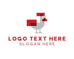 Poultry Farm - Pixel Rooster Poultry logo design