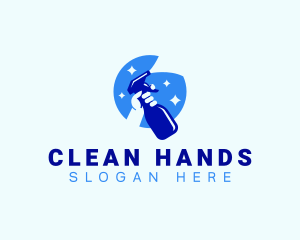 Spray Cleaning Sanitation logo design