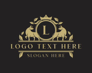 Horns - Luxury Fighting Bull Banner logo design