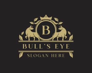 Luxury Fighting Bull Ranch logo design