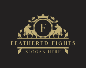 Luxury Fighting Bull Ranch logo design