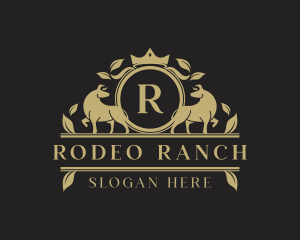 Luxury Fighting Bull Ranch logo design