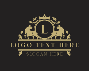 Bison - Luxury Fighting Bull Banner logo design