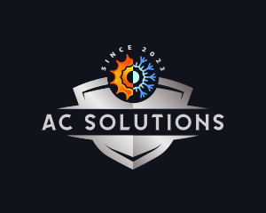 Ac - Hot Cold Ventilation logo design