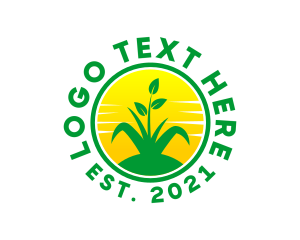 Lawn Care - Grass Nature Plant logo design