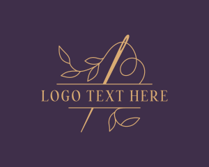 Needle - Eco Fashion Dressmaker logo design