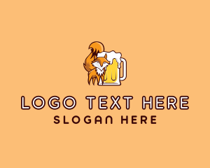 Beer - Fox Beer Mug logo design