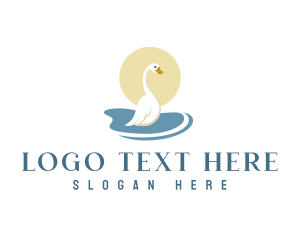 Swan - Goose Duck Pond logo design