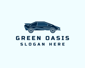 Auto - Blue Sports Car logo design