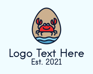 Crustacean - Sea Crab Egg logo design