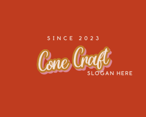 Cursive Retro Company logo design