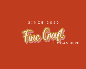 Cursive Retro Company logo design