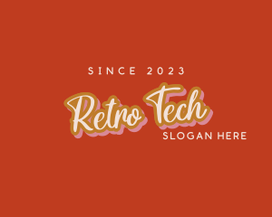 Cursive Retro Company logo design