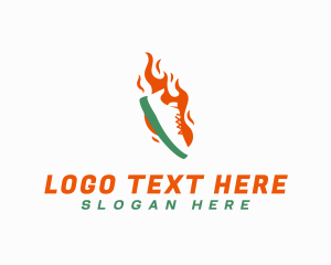 Running Shoes - Flame Sneakers Shop logo design