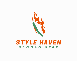 Shop - Flame Sneakers Shop logo design