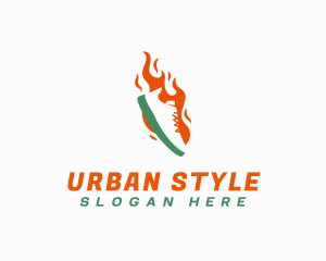 Shop - Flame Sneakers Shop logo design