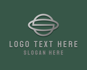 Multinational - Metallic Planet Letter S logo design