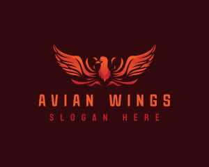 Blazing Phoenix Wings logo design