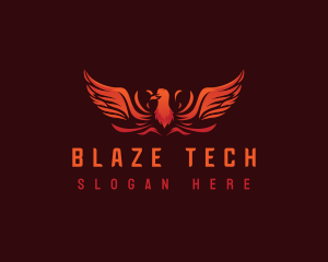 Blazing Phoenix Wings logo design