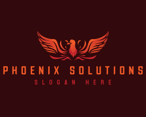 Blazing Phoenix Wings logo design