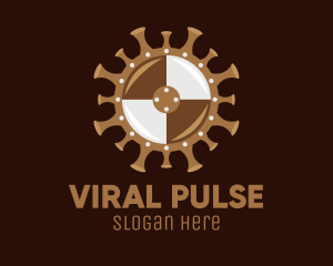 Virus - Covid Virus Shield logo design
