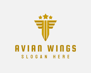 Modern Wings Letter T logo design