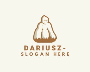 Gorilla Zoo Wildlife Logo