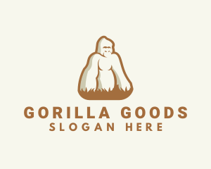 Gorilla Zoo Wildlife logo design