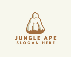 Gorilla Zoo Wildlife logo design