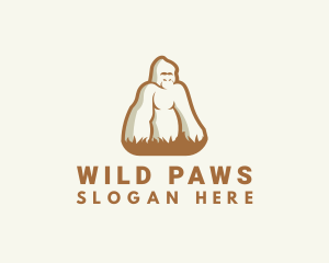 Gorilla Zoo Wildlife logo design