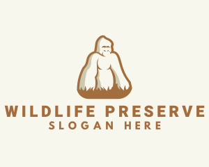 Gorilla Zoo Wildlife logo design