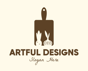 Brown Vegetable Kitchen Board  logo design