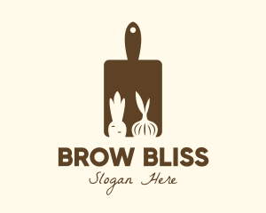 Brown Vegetable Kitchen Board  logo design