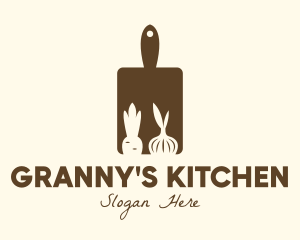 Brown Vegetable Kitchen Board  logo design