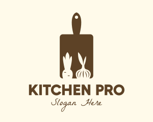 Brown Vegetable Kitchen Board  logo design