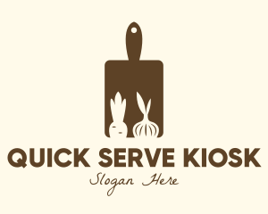 Brown Vegetable Kitchen Board  logo design