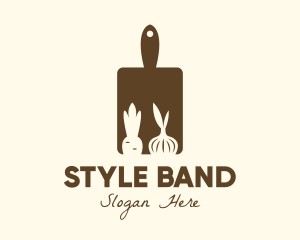 Brown Vegetable Kitchen Board  logo design