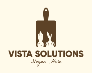 Brown Vegetable Kitchen Board  logo design