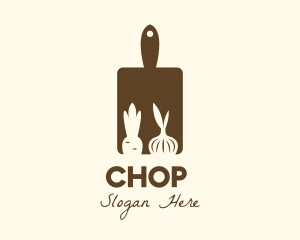 Brown Vegetable Kitchen Board  logo design