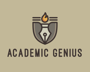 Professor - Torch Fountain Pen logo design