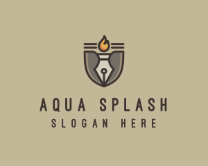 Torch Fountain Pen logo design