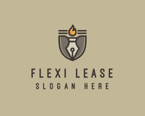 Torch Fountain Pen logo design