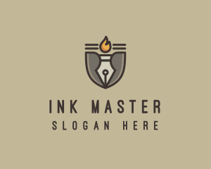 Torch Fountain Pen logo design