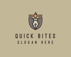 Torch Fountain Pen logo design