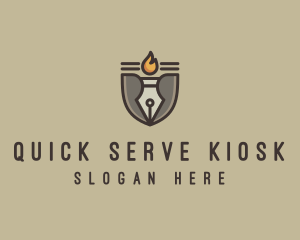 Torch Fountain Pen logo design