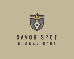 Torch Fountain Pen logo design