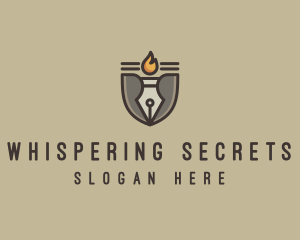 Torch Fountain Pen logo design