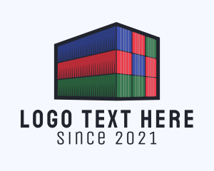 Logistics Service - Cargo Container Storage Facility logo design