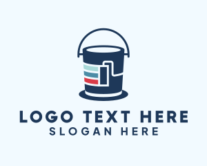 Painting - Paint Roller Bucket logo design